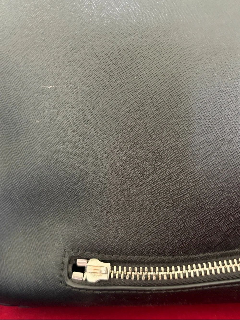 Jack Spade Barrow Black Leather Messenger Laptop Crossbody Bag